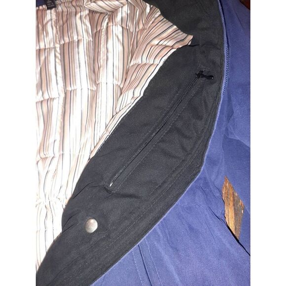 Large London Fog Blue Long Sleeve Front Zip Jacket Coat Drawstring Waist No Hood - Picture 6 of 7